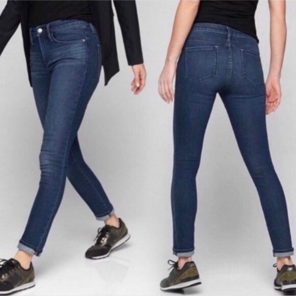Athleta Sculptek Dark Wash Skinny Jeans Size 4 - Picture 1 of 4